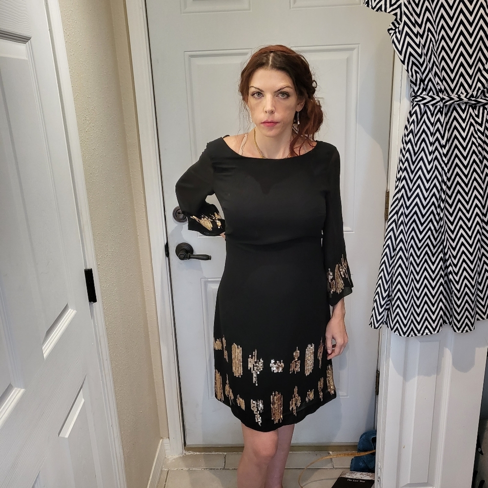 Dana Buchman modest black dress
